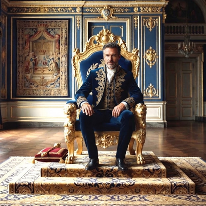 Trono de Ouro Com Símbolo Rei Leão