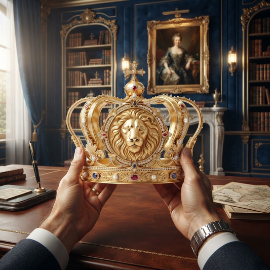 Coroa de Ouro Majestosa Com Símbolo Leão de Judá. Em Breve,